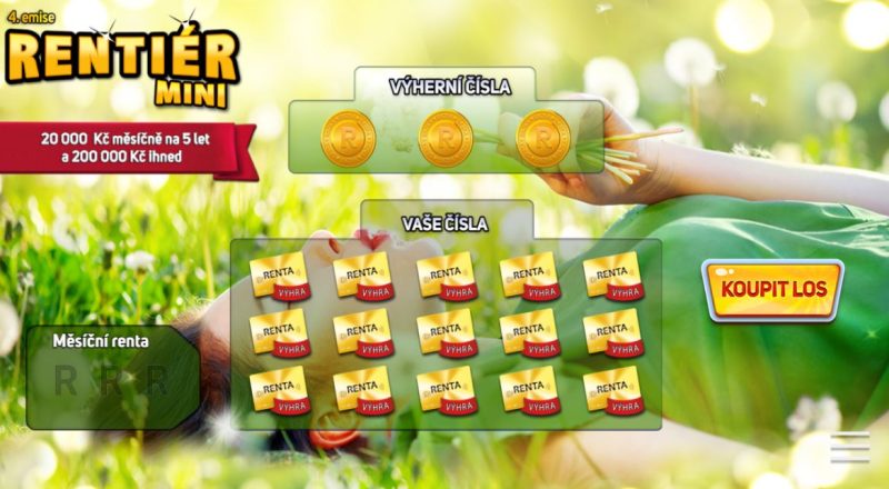 Online los Mini Rentiér od Sazky.