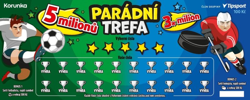 Fyzický los Parádní trefa od Korunky.